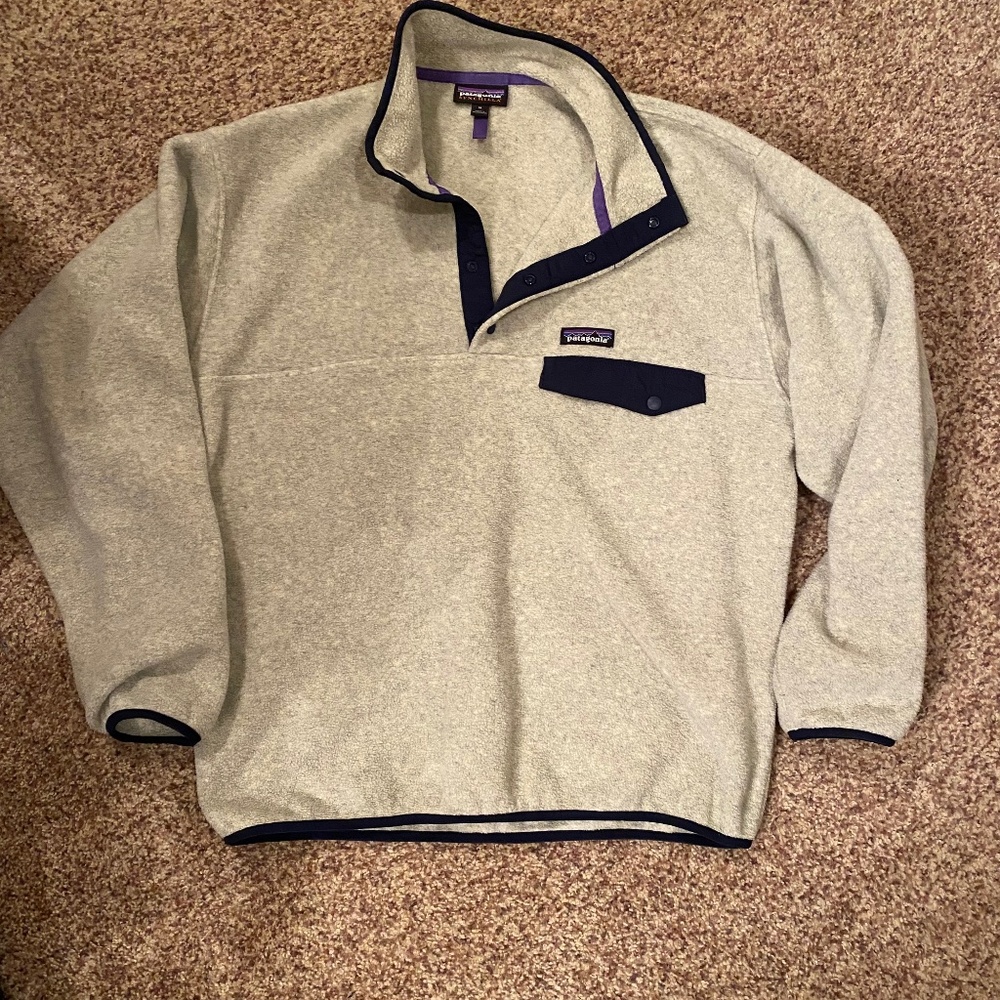 Patagonia fleece mock neck snap button Men’s jacket